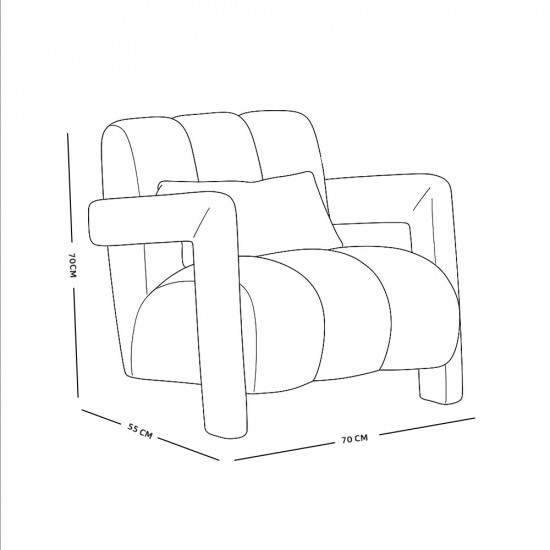 كرسي مفرد فخم مودرن مخمل أزرق