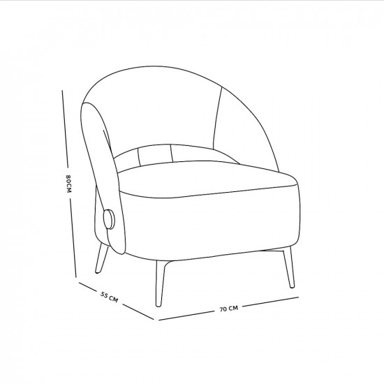 كرسي مفرد فاخر قماشي كافيه