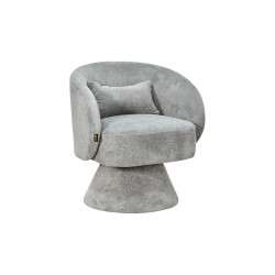 كرسي مفرد دوار فاخر قماشي رمادي كرسي مفرد دوار فاخر قماشي رمادي