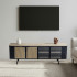 وحدة تلفاز مودرن خشبي مع زجاج 172 سم