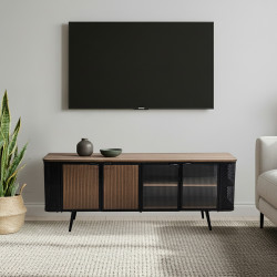 وحدة تلفاز مودرن خشبي مع زجاج 172 سم وحدة تلفاز مودرن خشبي مع زجاج 172 سم