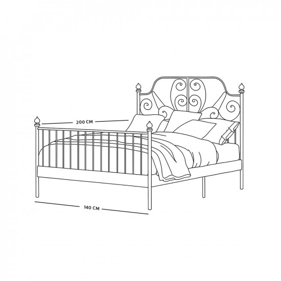 هيكل سرير راحتى ذهبي 140x200 سم