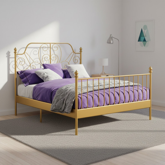 هيكل سرير راحتى ذهبي 140x200 سم
