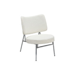 كرسي مفرد مودرن قماش بوكليه بأرجل معدنية