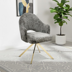 كرسي مفرد موردن قماشي رمادي