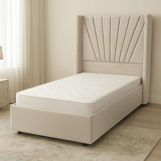 سرير خشبي بتنجيد مخملي عصري 90×190 سم سرير خشبي بتنجيد مخملي عصري 90×190 سم