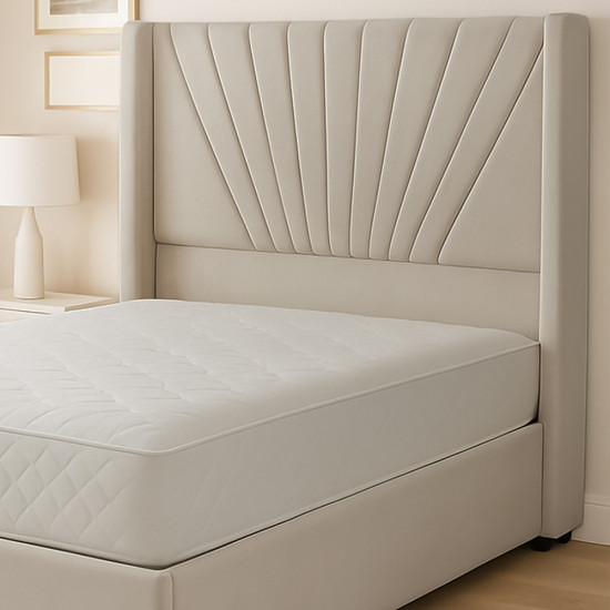 سرير خشبي بتنجيد مخملي عصري 120×200سم