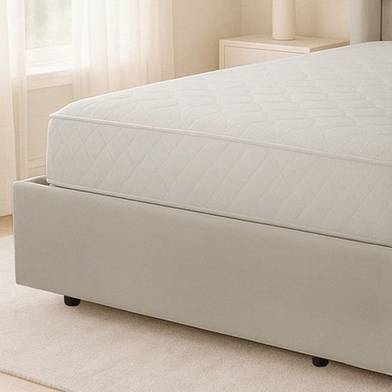 سرير خشبي بتنجيد مخملي عصري 120×200سم