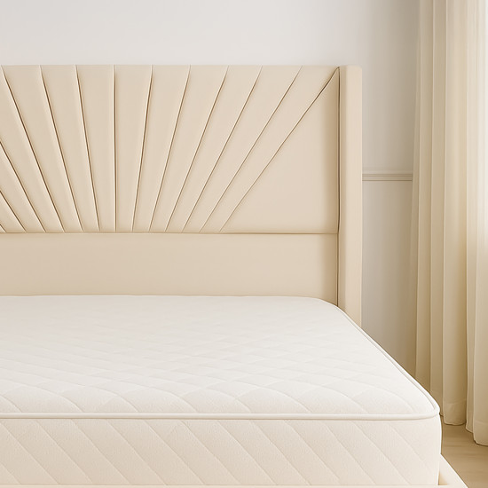 سرير خشبي بتنجيد مخملي عصري 180×200سم