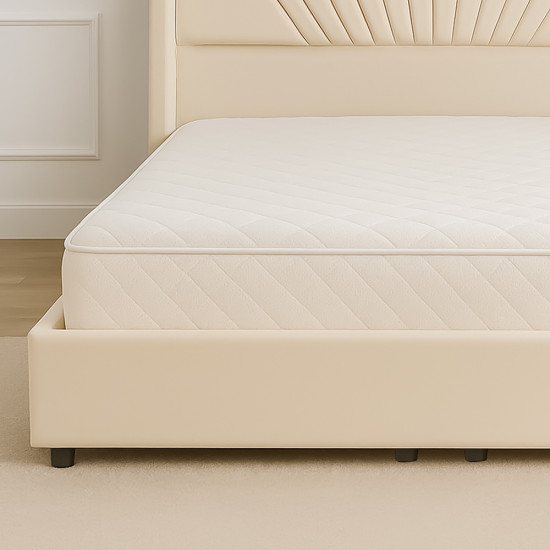 سرير خشبي بتنجيد مخملي عصري 180×200سم