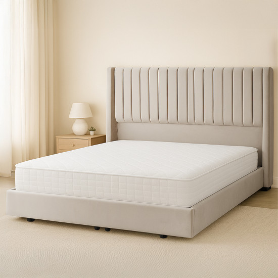 سرير خشبي بتنجيد مخملي عصري 180×200سم