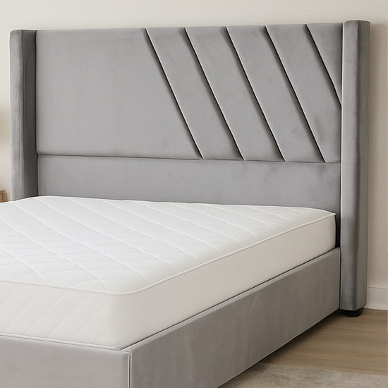 سرير خشبي بتنجيد مخملي عصري 180×200سم سرير خشبي بتنجيد مخملي عصري 180×200سم