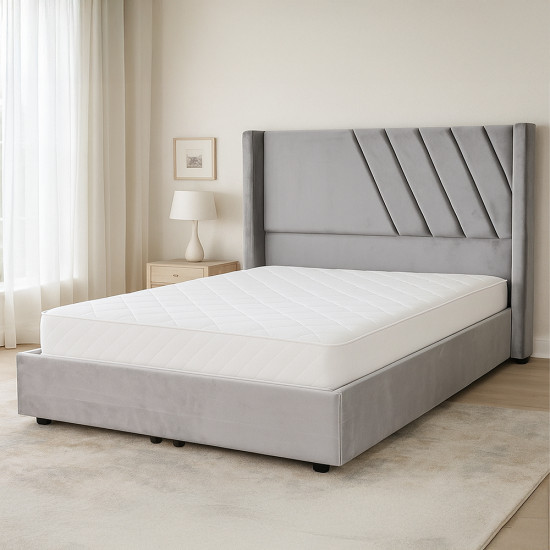 سرير خشبي بتنجيد مخملي عصري 180×200سم سرير خشبي بتنجيد مخملي عصري 180×200سم