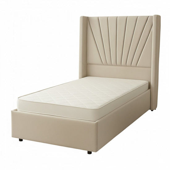 سرير خشبي بتنجيد مخملي عصري 90×190 سم سرير خشبي بتنجيد مخملي عصري 90×190 سم