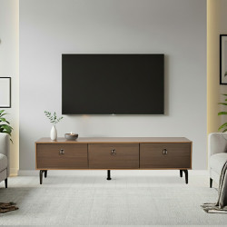 وحدة تلفاز مودرن خشب بني 160 سم وحدة تلفاز مودرن خشب بني 160 سم