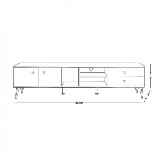 وحدة تلفاز مودرن خشبية 180 سم وحدة تلفاز مودرن خشبية 180 سم