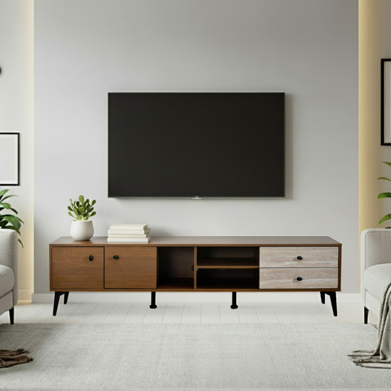 وحدة تلفاز مودرن خشبية 180 سم وحدة تلفاز مودرن خشبية 180 سم