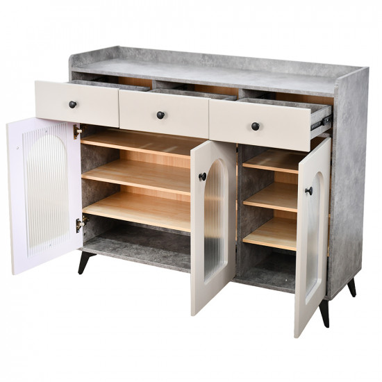 دولاب بوفيه خشب بأبواب زجاجية 120 سم دولاب بوفيه خشب بأبواب زجاجية 120 سم