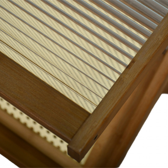 طاولة خدمة مفرد خشب وراتان بسطح زجاجي طاولة خدمة مفرد خشب وراتان بسطح زجاجي