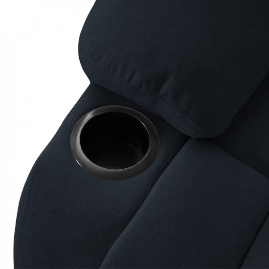 كرسي استرخاء هزاز دوار قماش بحامل جوال أسود