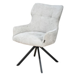 كرسي مفرد قماشي بقاعدة معدنية رمادي كرسي مفرد قماشي بقاعدة معدنية رمادي