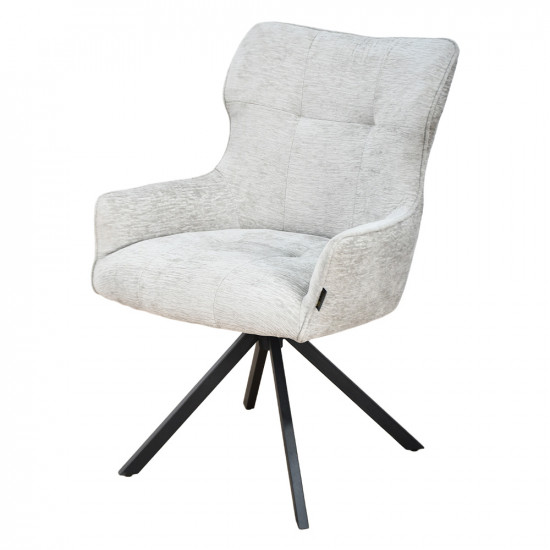 كرسي مفرد قماشي بقاعدة معدنية رمادي كرسي مفرد قماشي بقاعدة معدنية رمادي