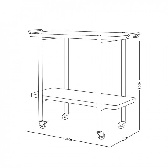 عربة تقديم مودرن خشب 2 دور بسطح زجاجي عربة تقديم مودرن خشب 2 دور بسطح زجاجي