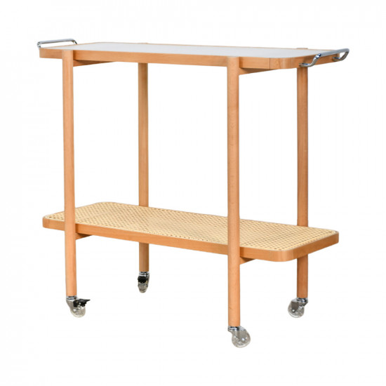 عربة تقديم مودرن خشب 2 دور بسطح زجاجي عربة تقديم مودرن خشب 2 دور بسطح زجاجي