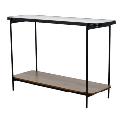 مدخل استقبال 2 دور خشب بسطح زجاجي 120 سم مدخل استقبال 2 دور خشب بسطح زجاجي 120 سم