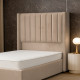 سرير خشبي بتنجيد مخملي عصري 120×200سم
