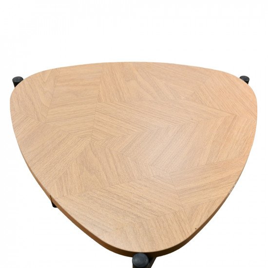 طقم طاولات خدمة 3 قطع خشب بأرجل معدنية طقم طاولات خدمة 3 قطع خشب بأرجل معدنية