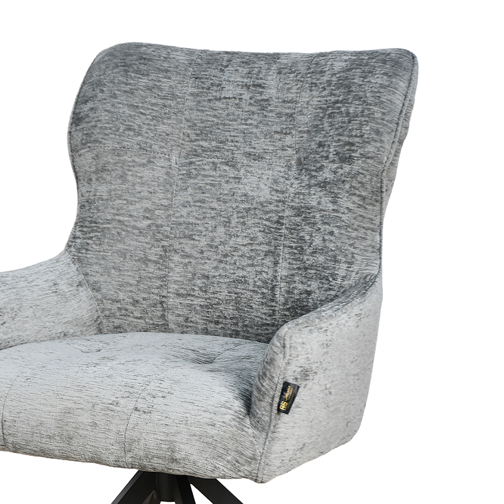 كرسي مفرد قماشي بقاعدة معدنية