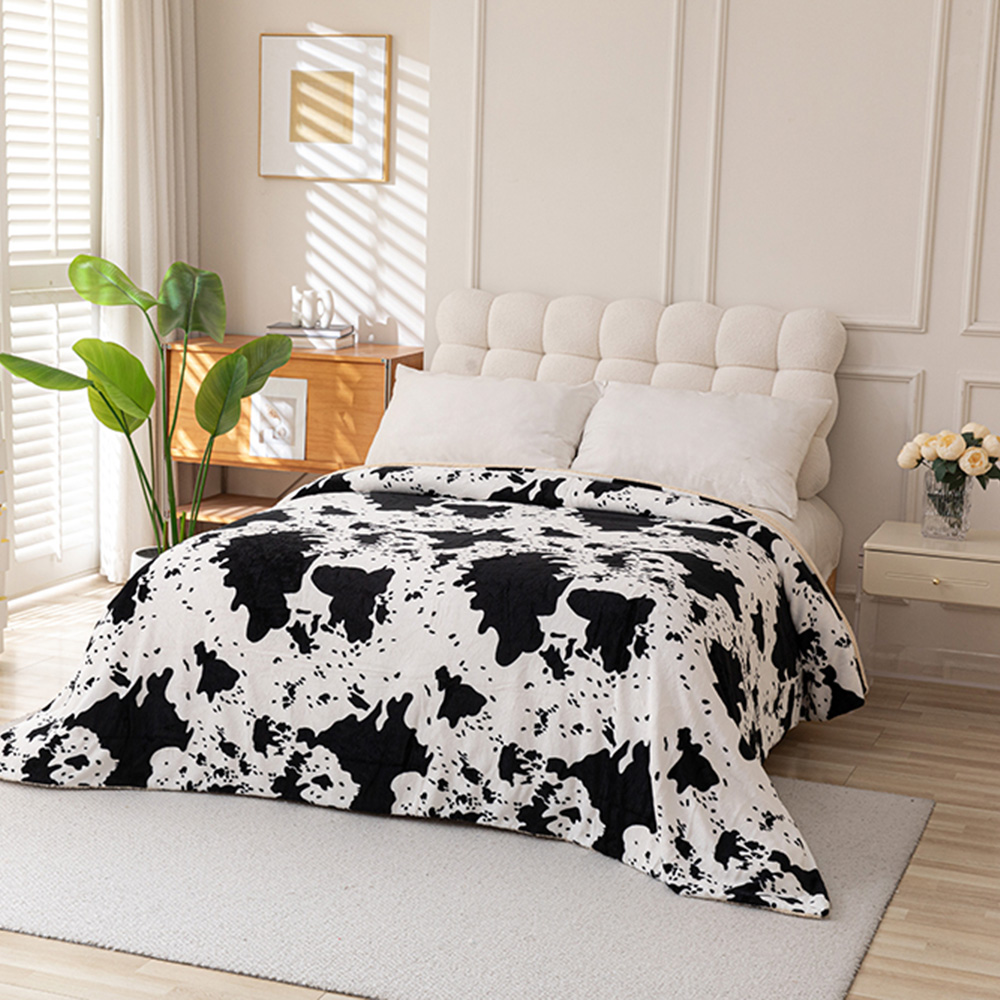 بطانية نيوم فرو فاخرة بملمس مخملي