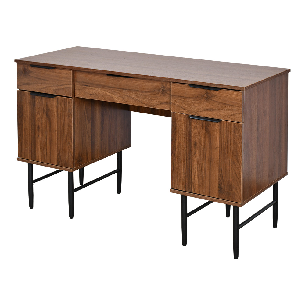 طاولة زينة خشب مع قاعدة معدنية