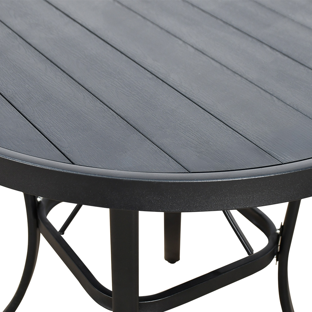 طاولة مفردة دائرية بأرجل معدنية