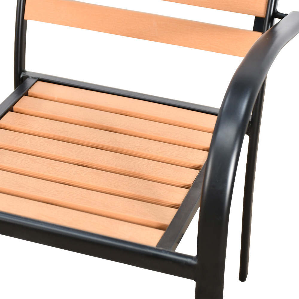 كرسي مفرد خارجي بلاستيك بهيكل معدني