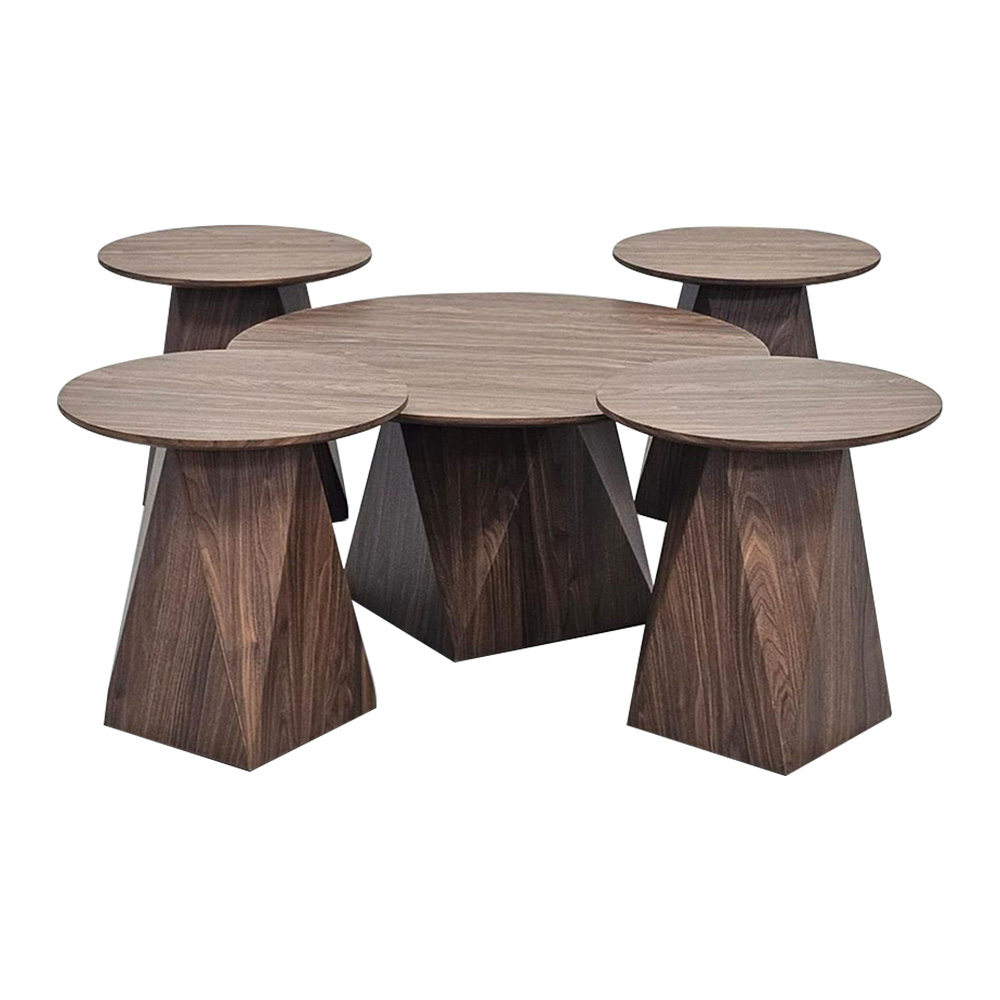 طقم طاولات خدمة خشبي