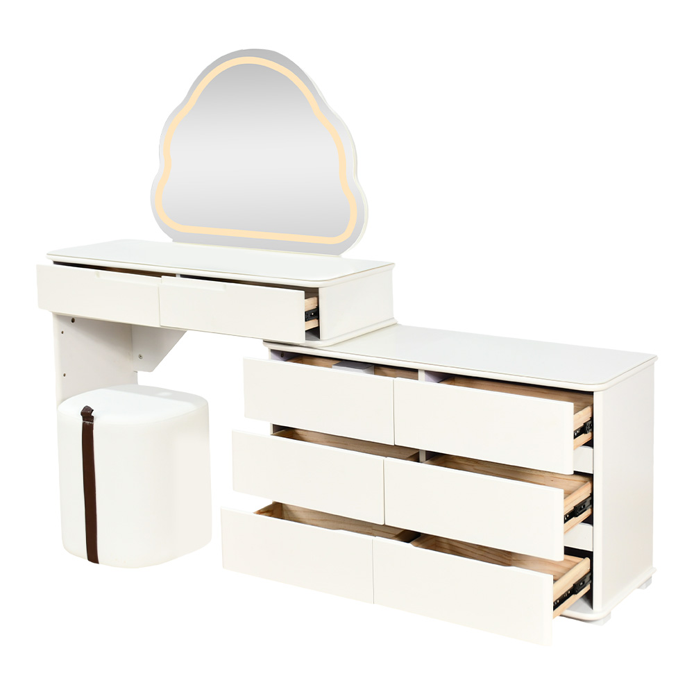 طاولة زينة بخزانة 6 أدراج