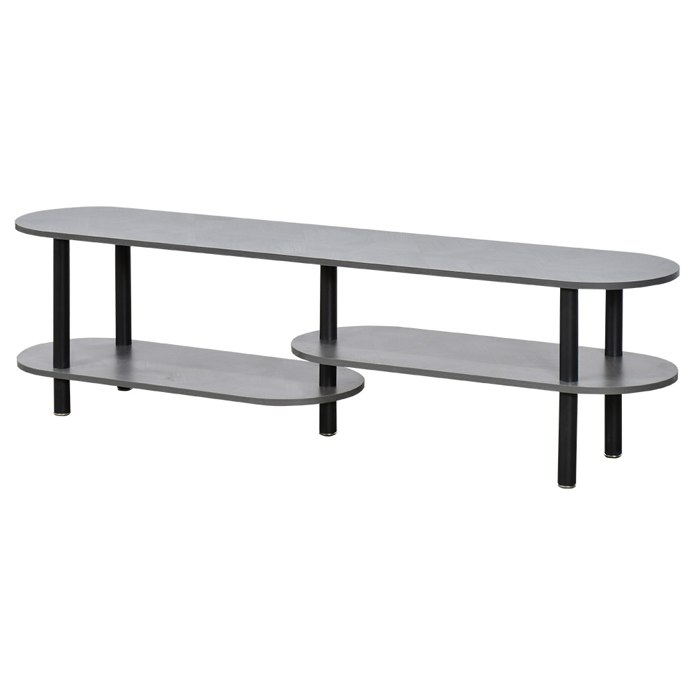 وحدة تلفاز مودرن خشب بهيكل معدني