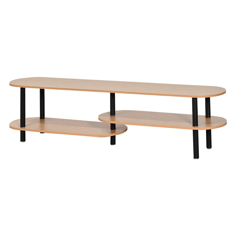 وحدة تلفاز مصنوعة من خشب ومعدن