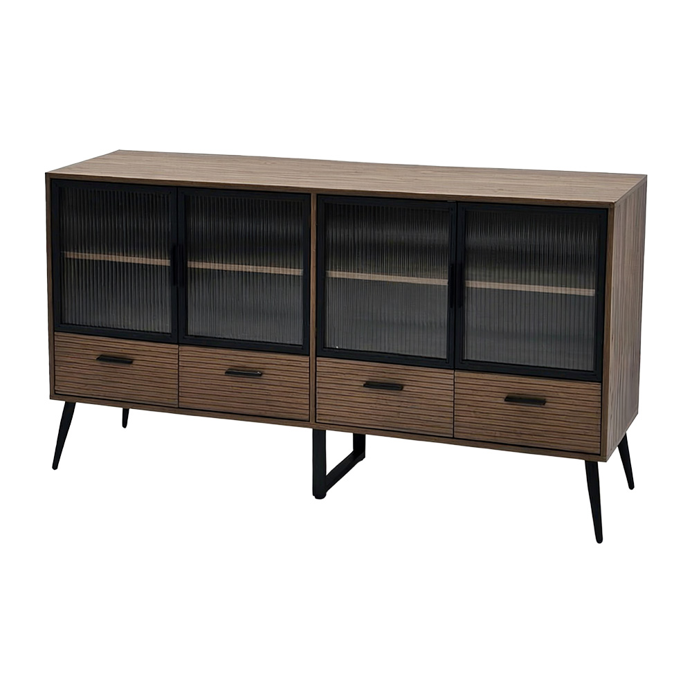 دولاب بوفيه خشبي بني