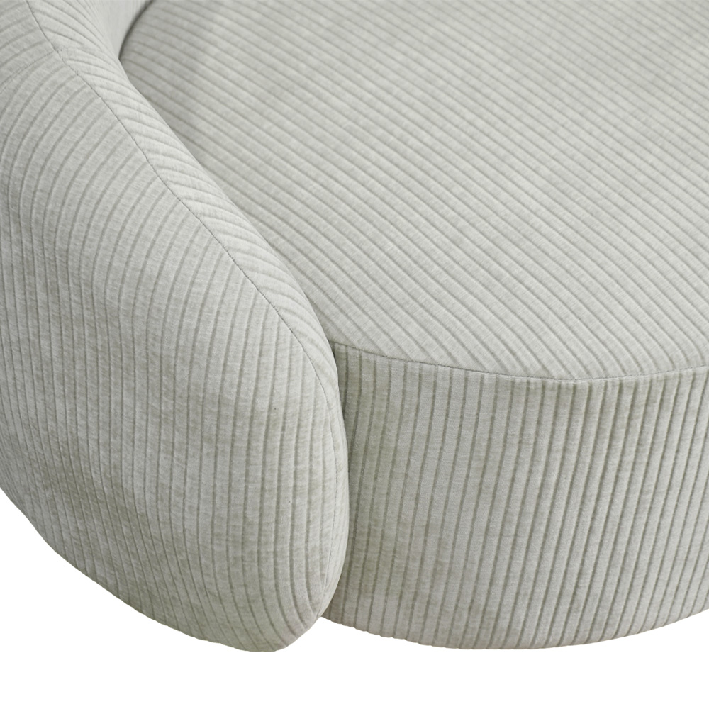 كرسي استرخاء مودرن دوار قماشي بيج