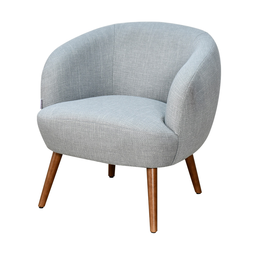 كرسي مفرد فخم قماش بأرجل خشب