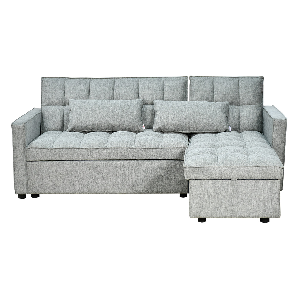 كنبة زاوية قماش مودرن مع وسائد