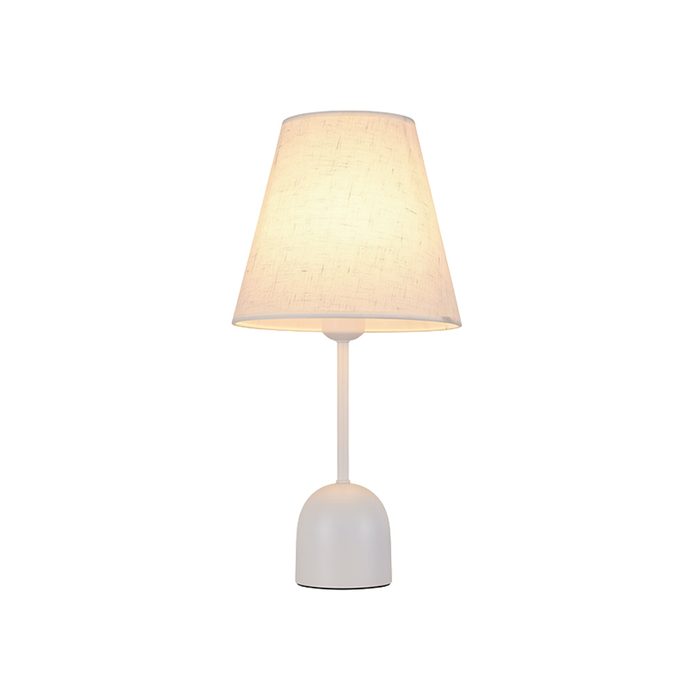 أباجورة طاولة معدنية تصميم أنيق أبيض