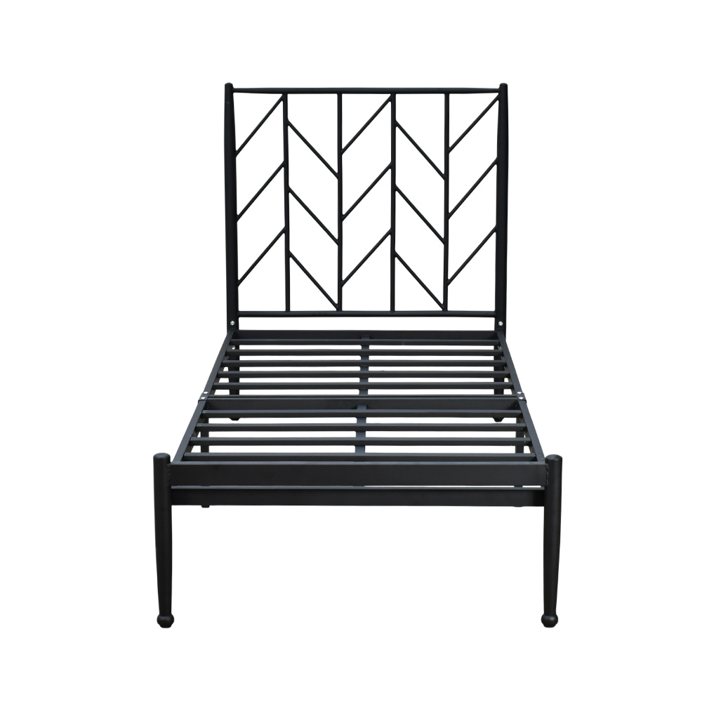 هيكل سرير معدني أسود