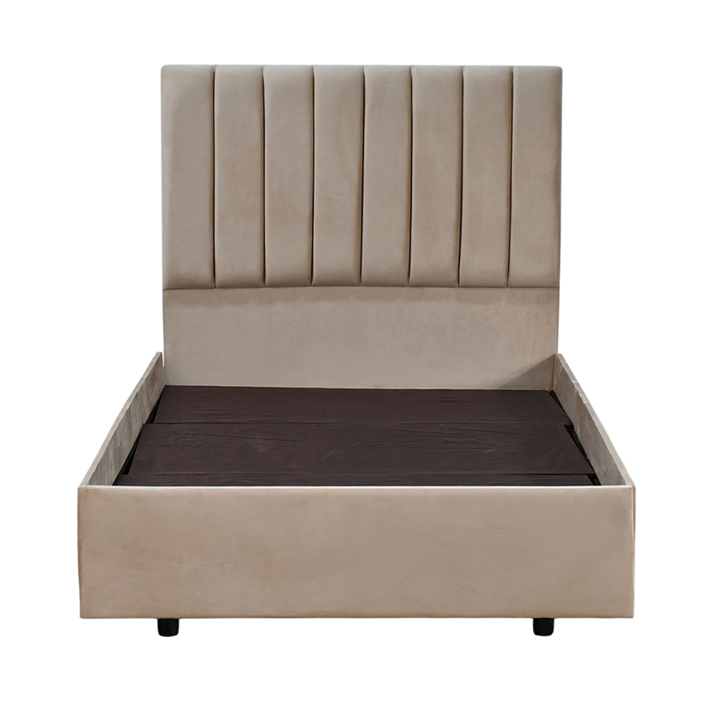 سرير بتنجيد مخملي فاخر 120×200