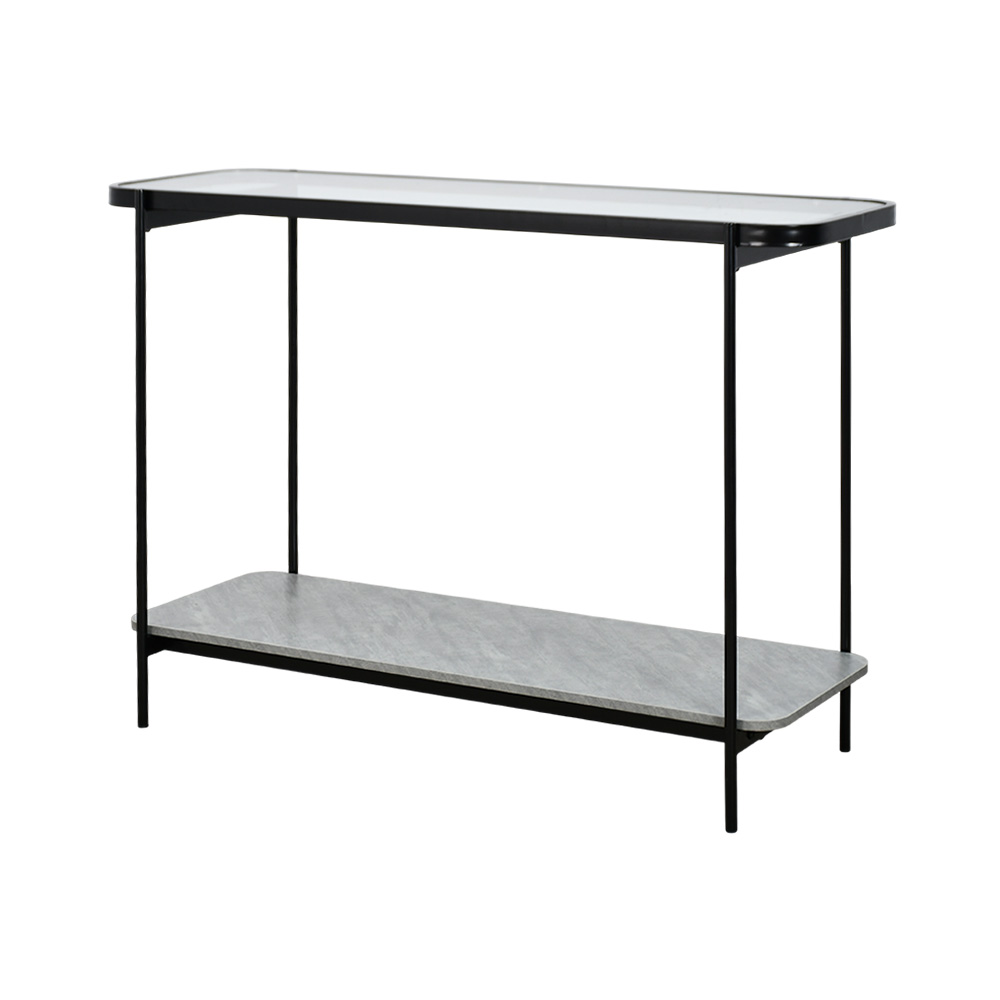 مدخل استقبال 2 دور خشب بسطح زجاجي عصري بخامة خشب متينة