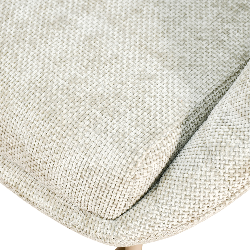 كرسي مفرد مودرن قماشي بقاعدة معدنية