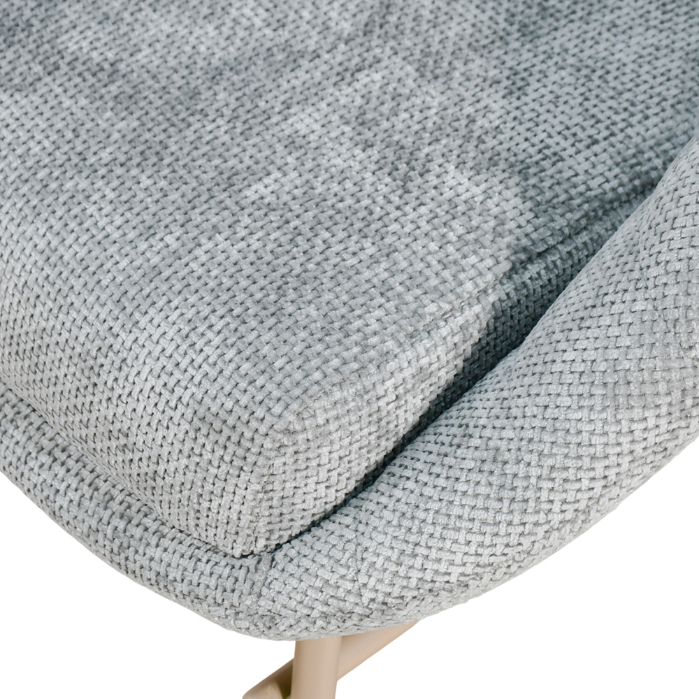 كرسي مفرد مودرن قماشي بقاعدة معدنية